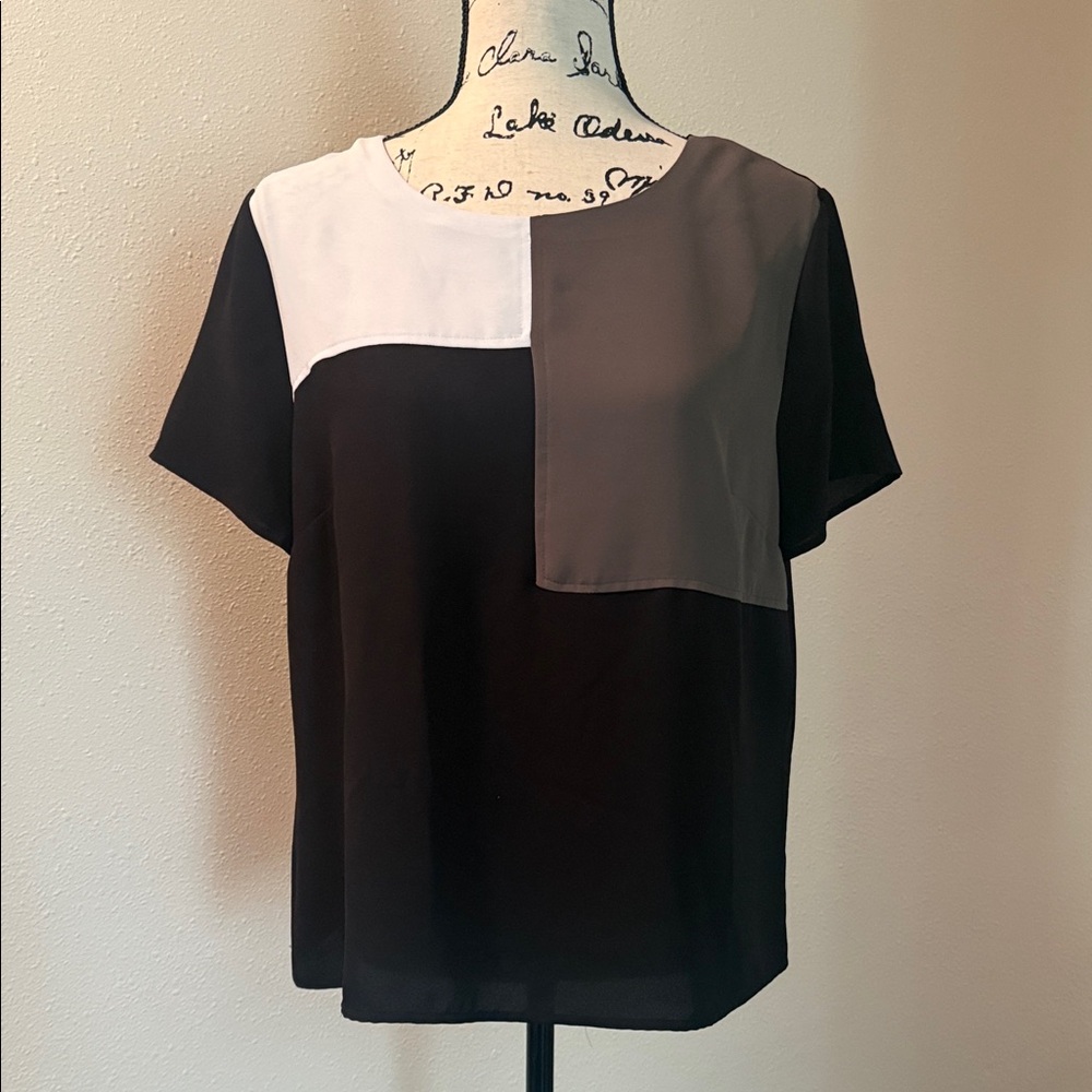 Nine West Color Block Blouse